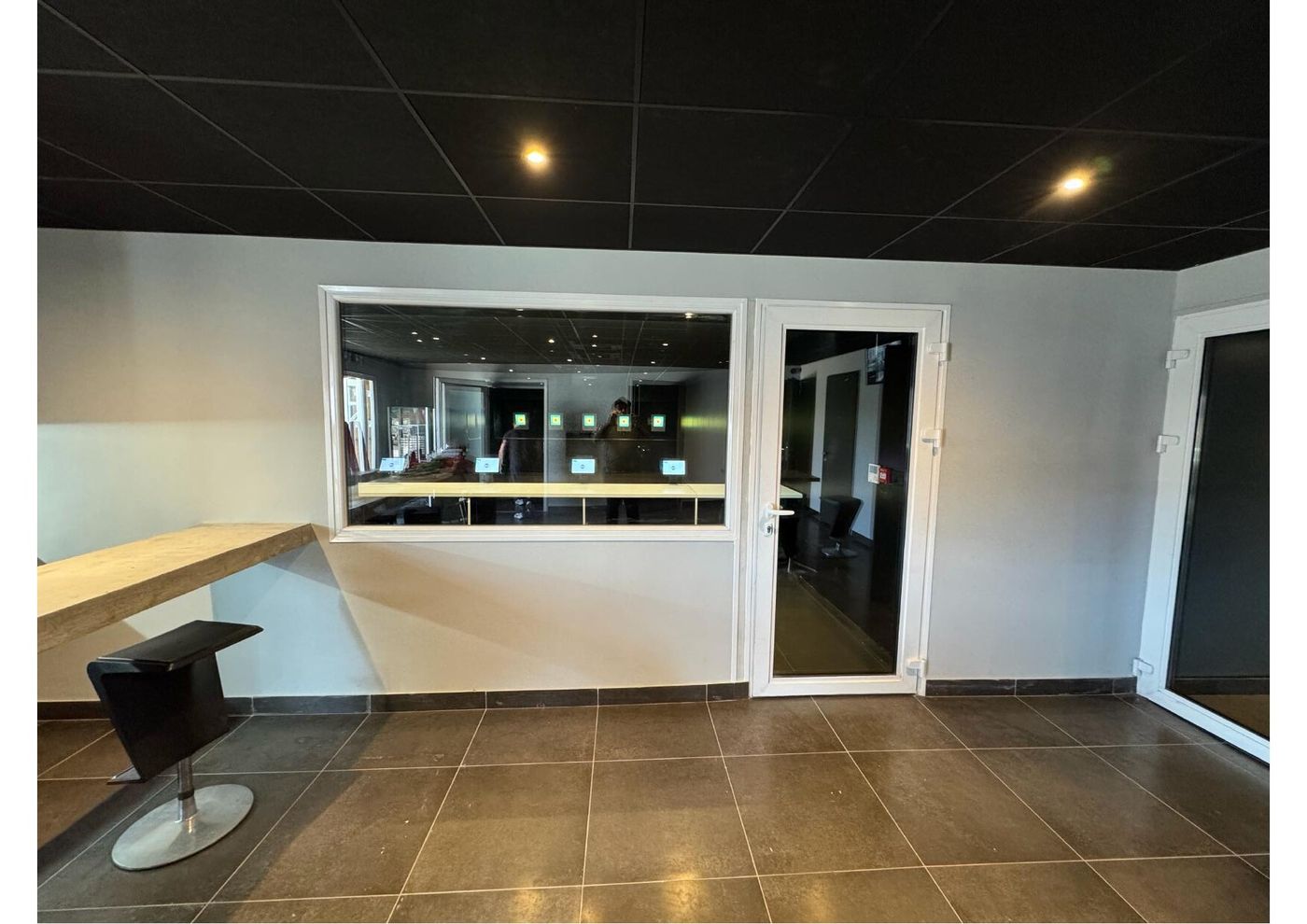 Reception area with observation window